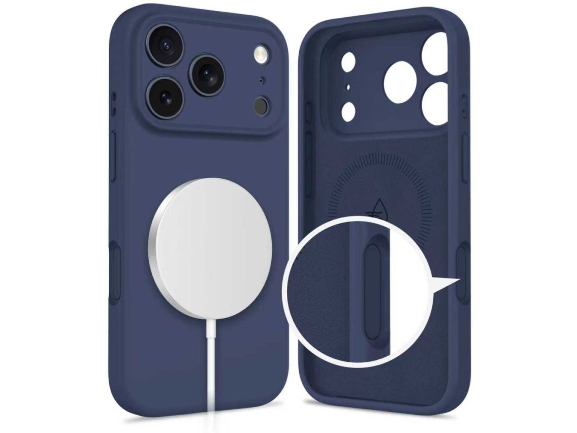 Tech-Protect Silicone MagSafe Case for iPhone 17 Pro Max - Navy Blue