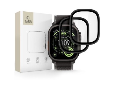 Protector de pantalla de vidrio templado Tech-Protect (paquete de 2) para Apple Watch Ultra de 49 mm