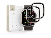 Kit com 2 pel�culas de vidro temperado Tech-Protect para Apple Watch Ultra 49mm - prata e preto