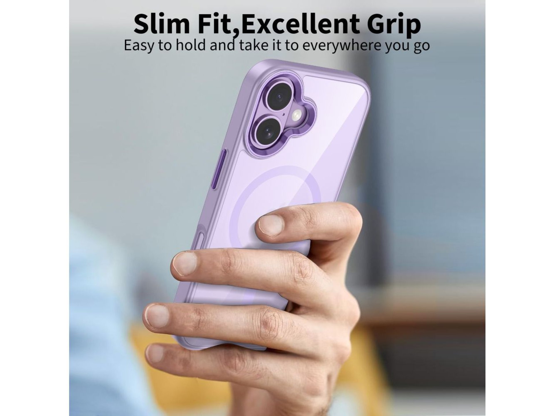 Tech-Protect MagMat MagSafe Case for iPhone 17 - Transparent Purple