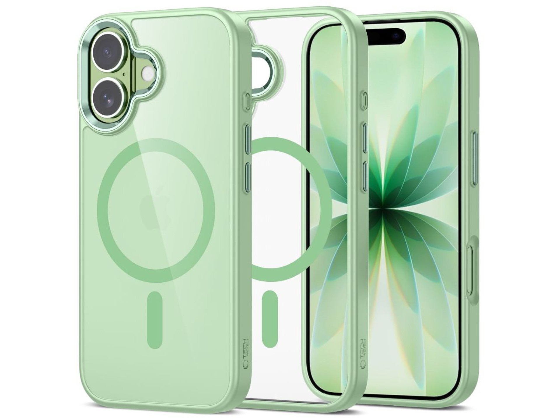 Tech-Protect MagMat MagSafe Case for iPhone 17 - Transparent Green