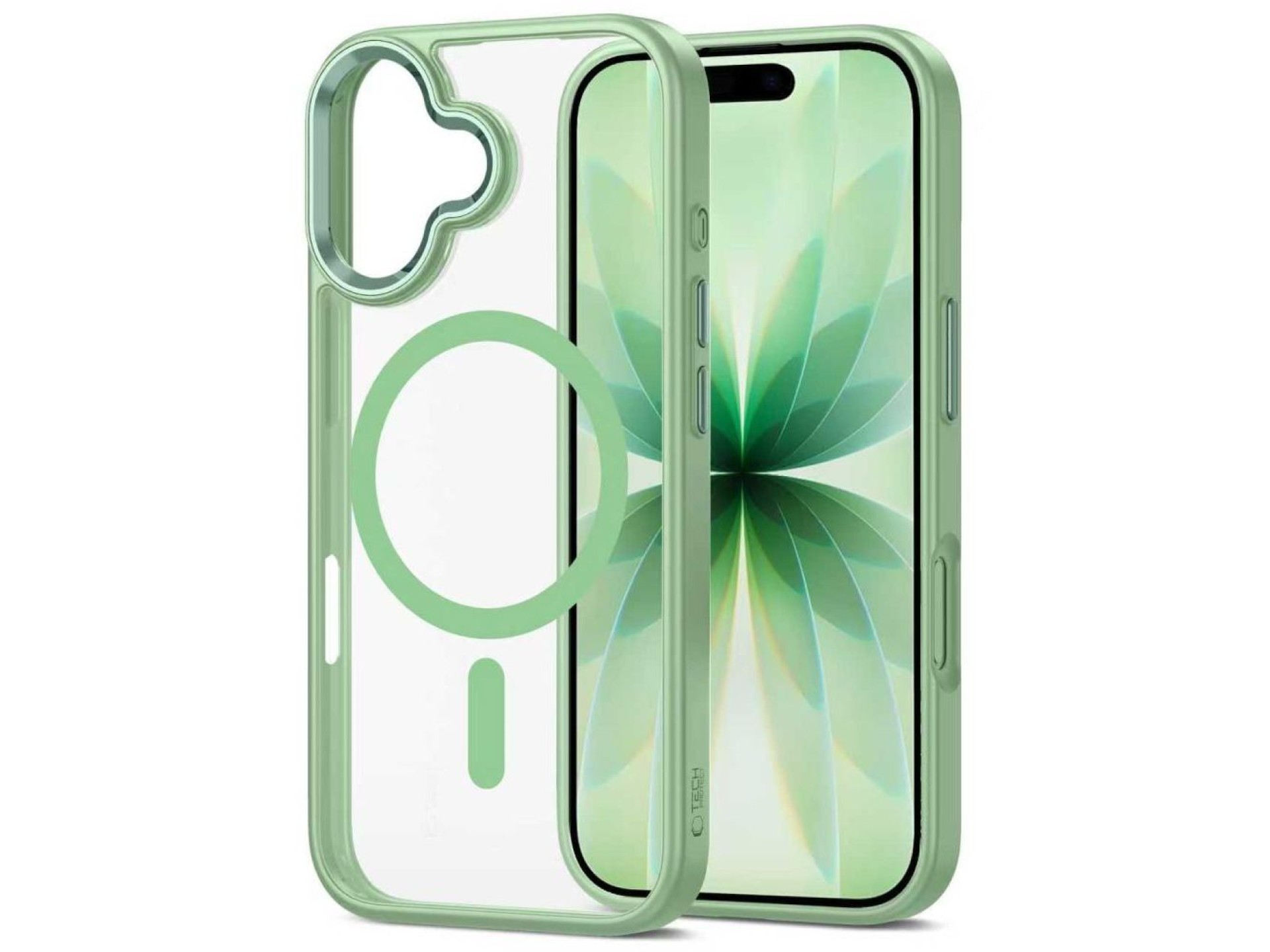 Tech-Protect MagMat MagSafe Case for iPhone 17 - Transparent Green
