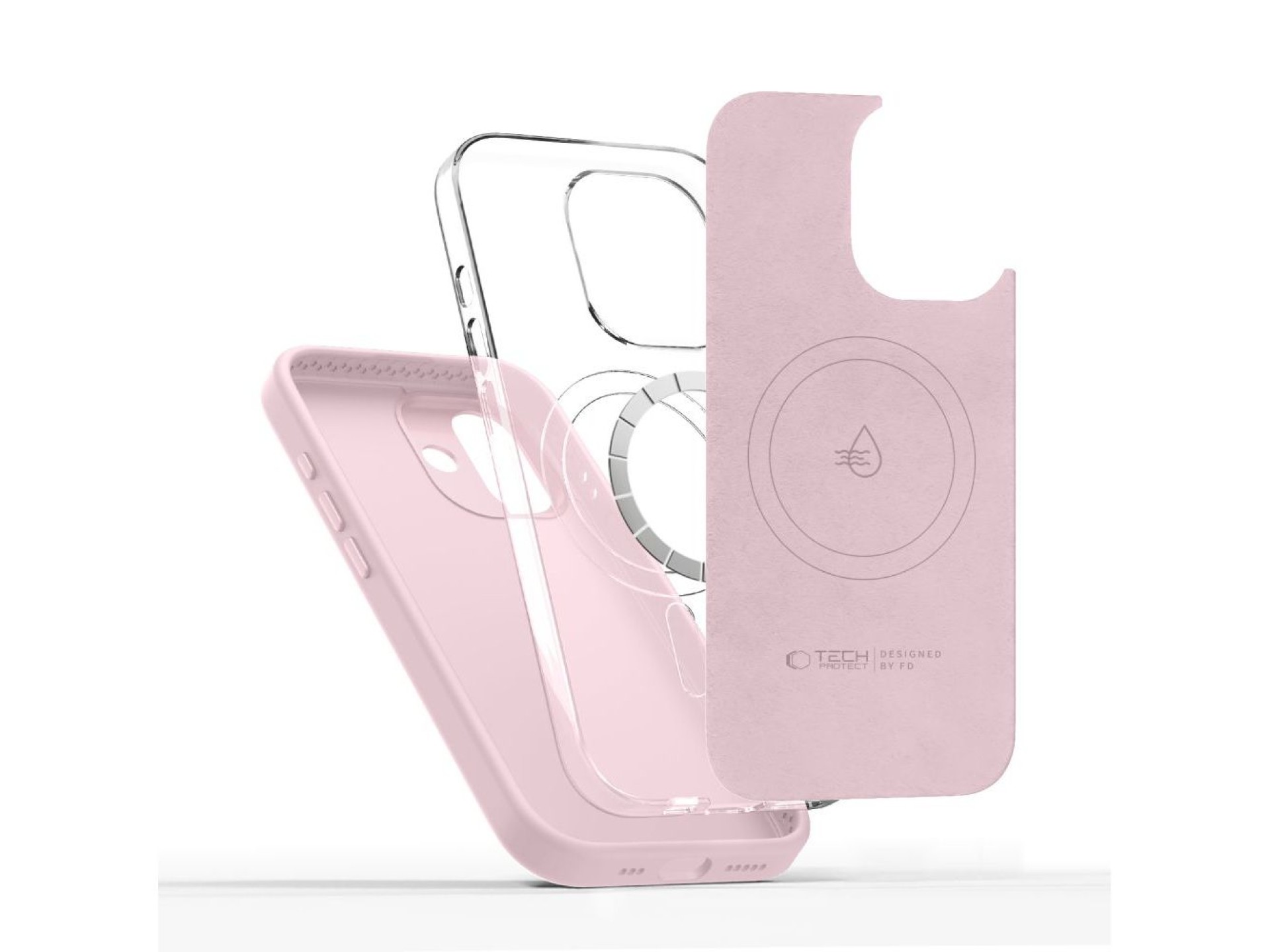 Capa Tech-Protect Uniq MagSafe para iPhone 17 - rosa