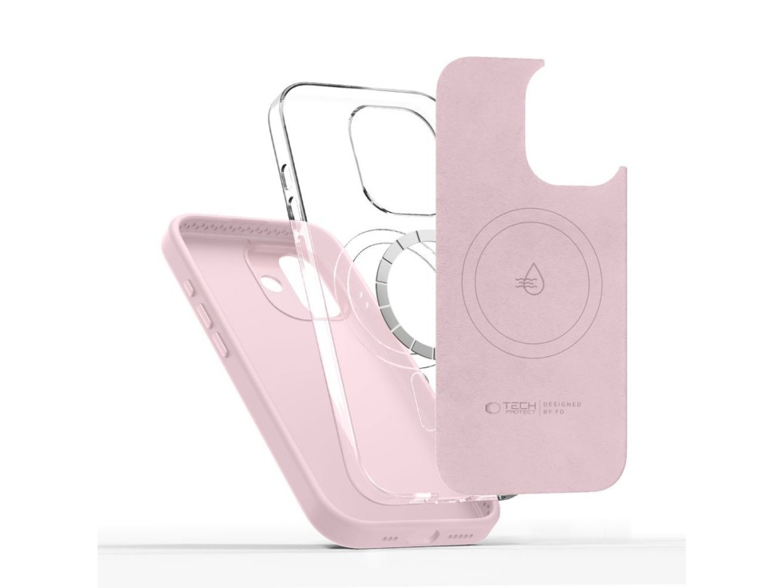 Capa Tech-Protect Uniq MagSafe para iPhone 17 - rosa