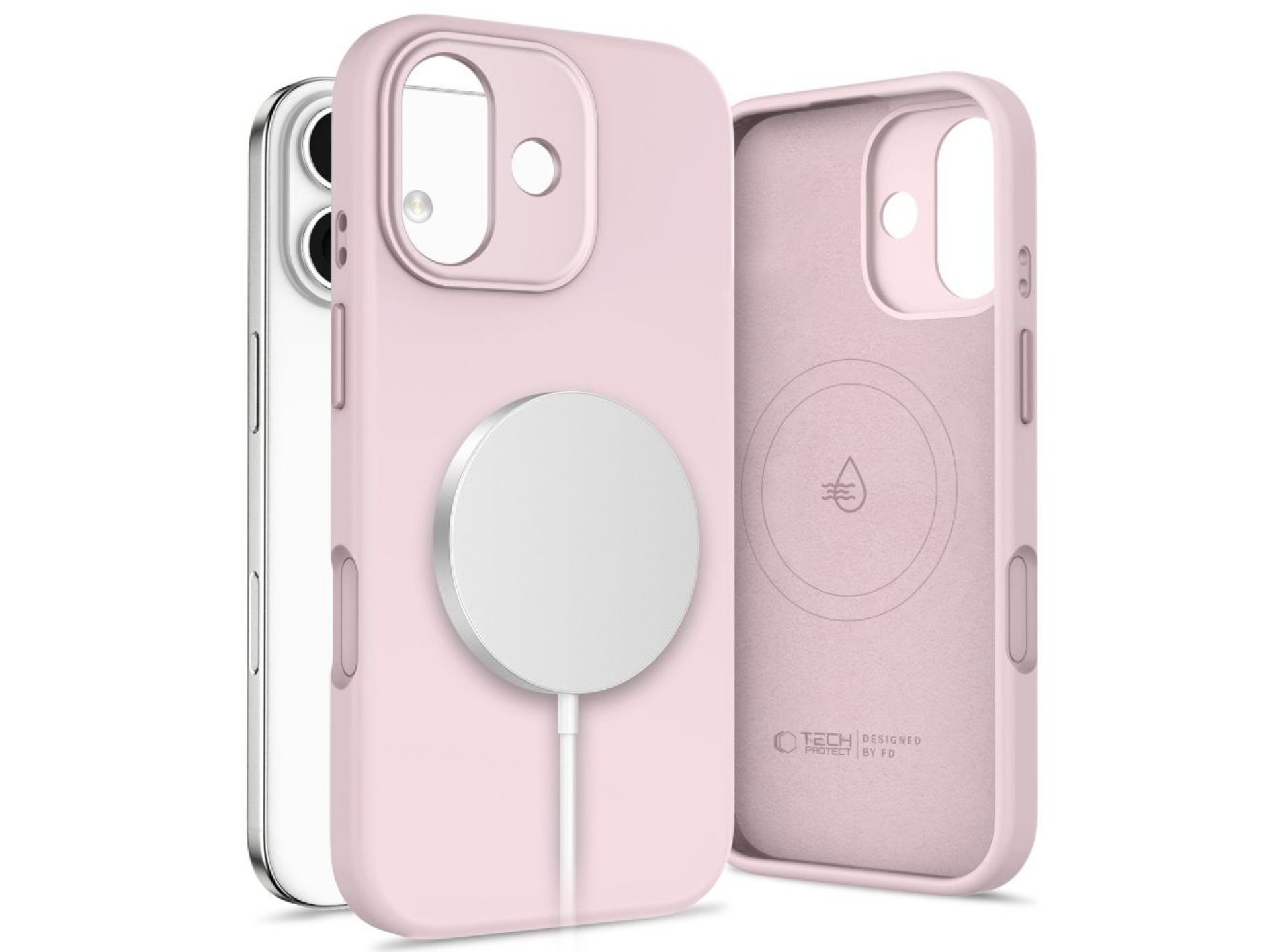 Capa Tech-Protect Uniq MagSafe para iPhone 17 - rosa