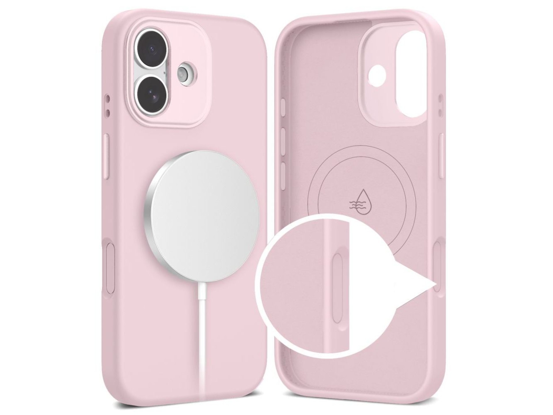 Capa Tech-Protect Uniq MagSafe para iPhone 17 - rosa