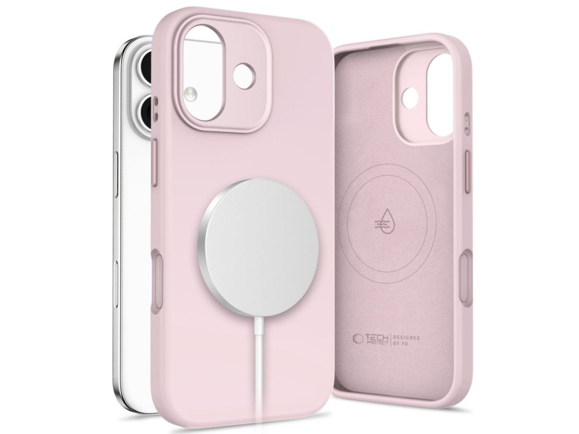 Capa Tech-Protect Uniq MagSafe para iPhone 17 - rosa