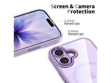 Tech-Protect MagMat MagSafe Case for iPhone 17 - Transparent Purple Tech-Protect MagMat MagSafe Case for iPhone 17 - Transparent Purple