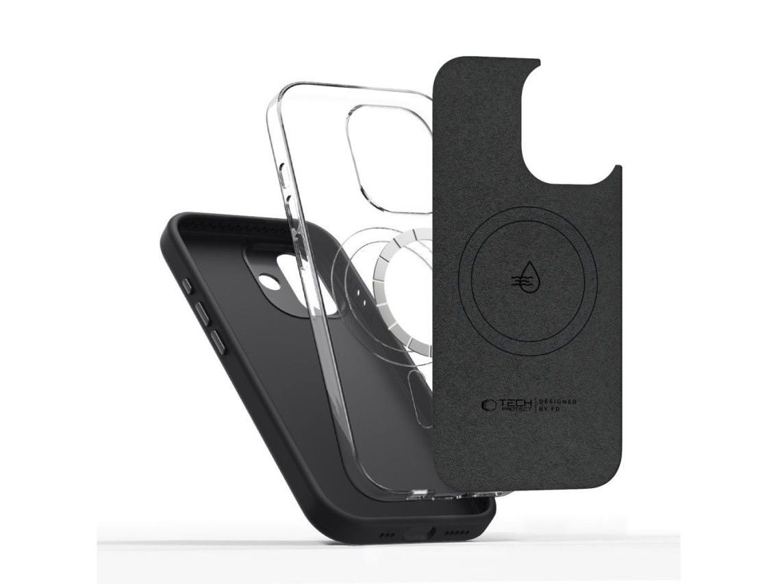 Funda Tech-Protect Uniq MagSafe para iPhone 17 - negra
