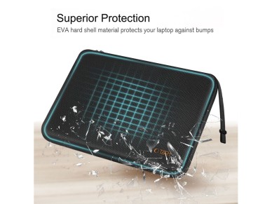Capa r�gida para laptop Tech-Protect 13-14 - Preta e Laranja