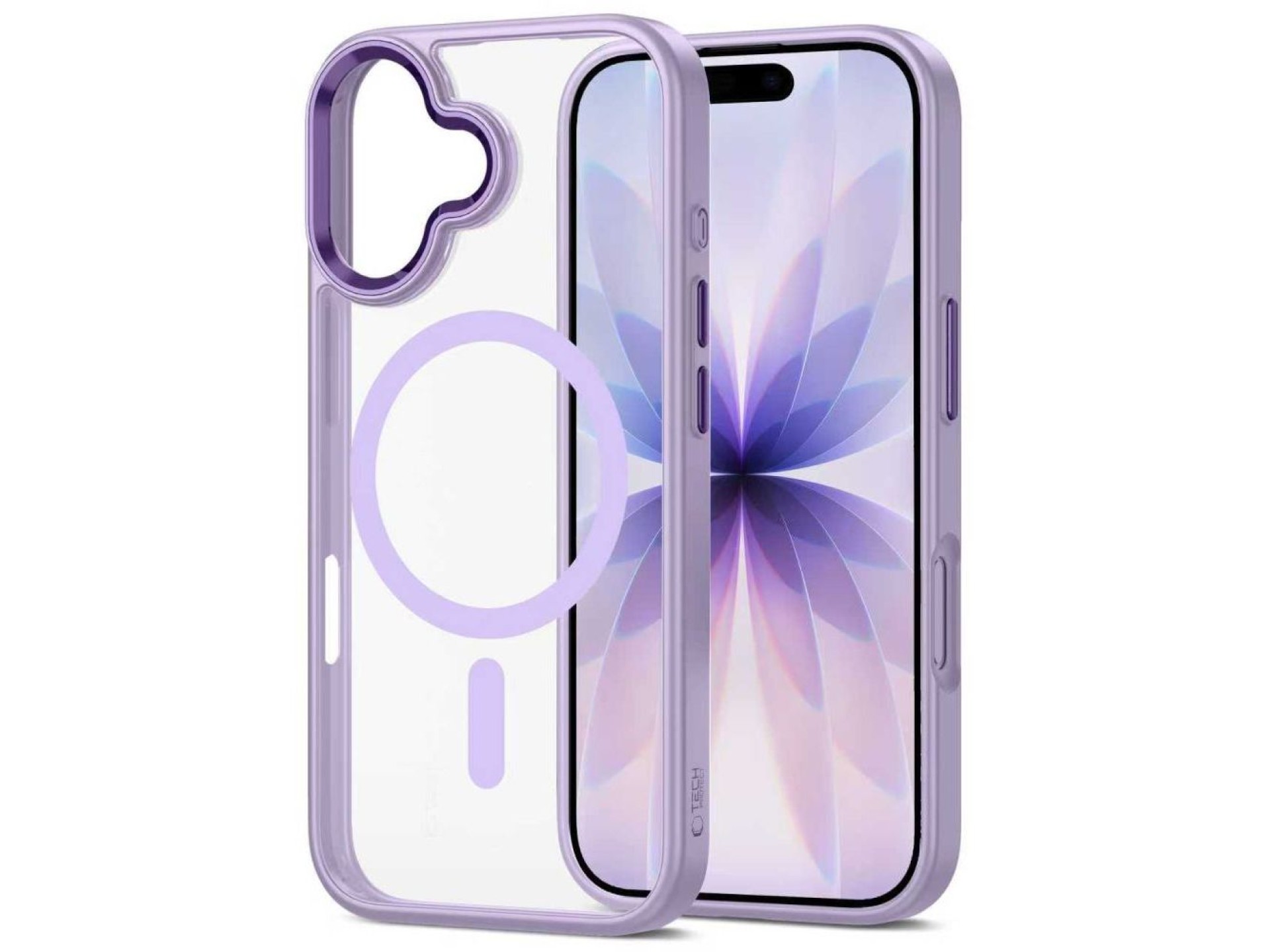 Tech-Protect MagMat MagSafe Case for iPhone 17 - Transparent Purple