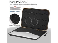 Tech-Protect Hardpouch for 15-16 Laptops - Black and Orange Tech-Protect Hardpouch for 15-16 Laptops - Black and Orange
