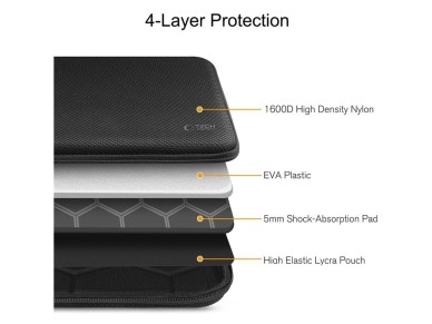 Tech-Protect Hardpouch Case for 15-16 Laptop - Black