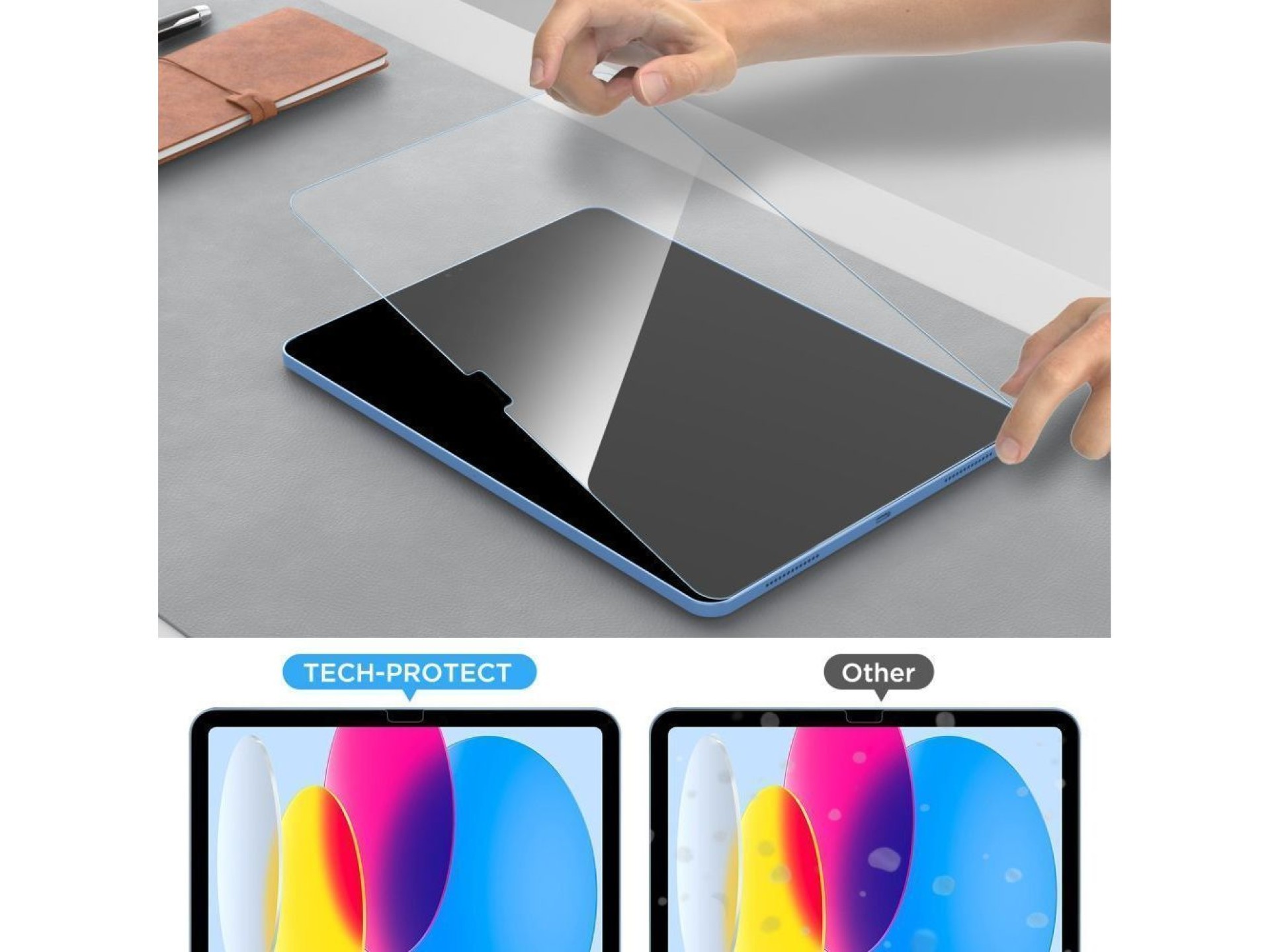 Paquete de 2 protectores de pantalla Tech-Protect Glass Fit+ para Lenovo Tab Plus 12.1 TB-361