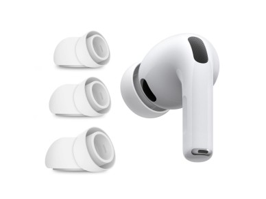 Ponteiras Tech-Protect para AirPods Pro 3 nos tamanhos P/M/G, pacote com 3 unidades - brancas