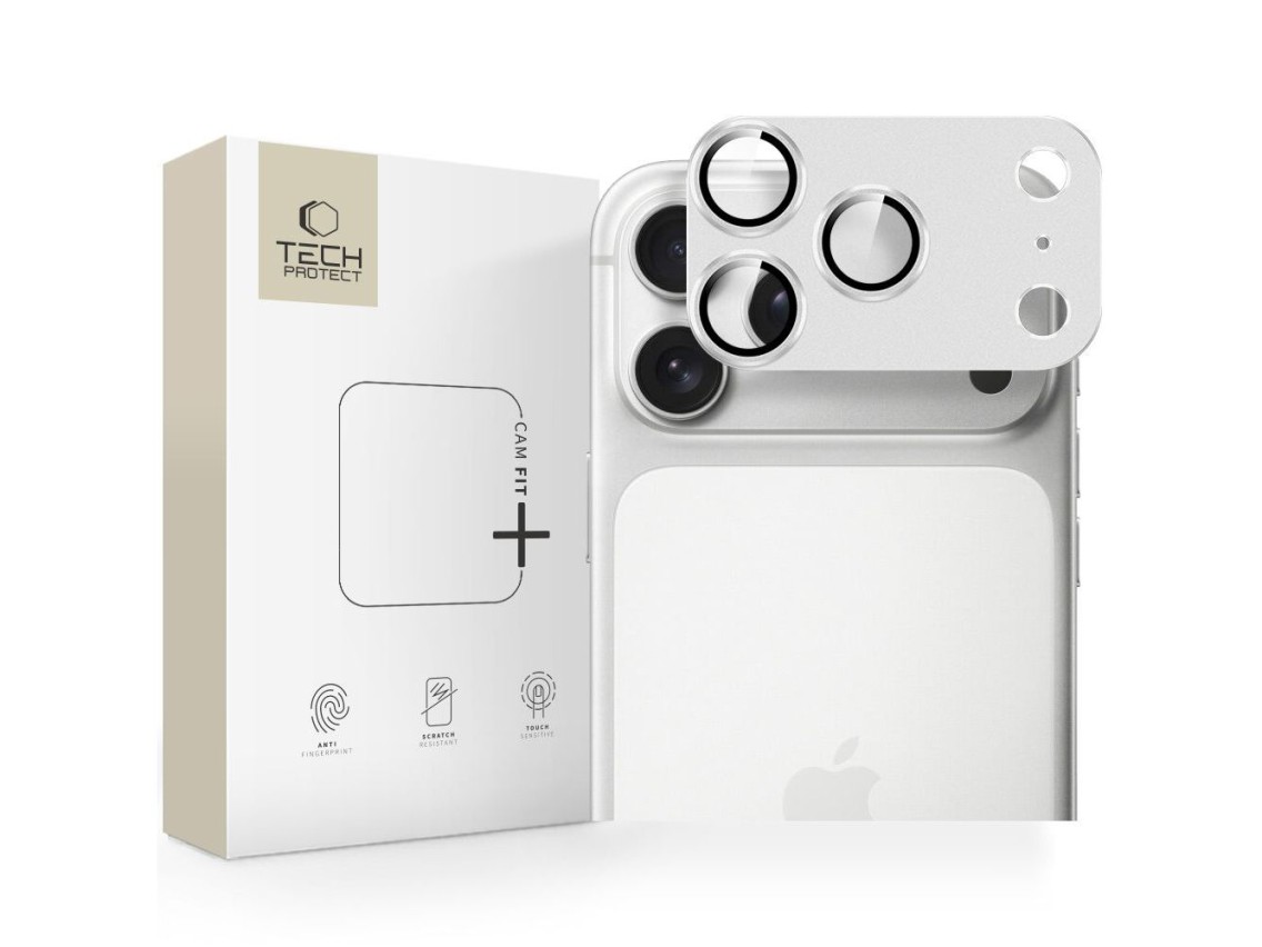 Tech-Protect Camfull Fit+ Camera Lens Glass for iPhone 17 Pro Max - Silver