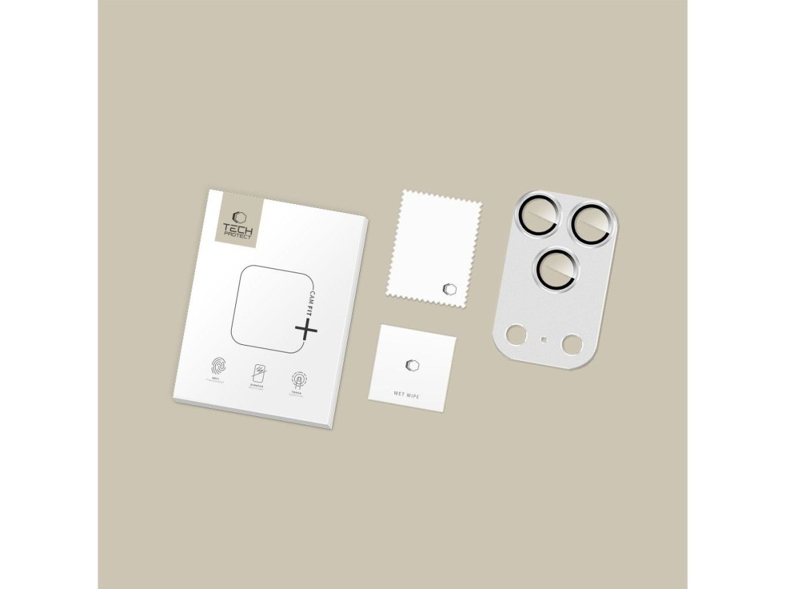 Tech-Protect Camfull Fit+ Camera Lens Glass for iPhone 17 Pro - Silver