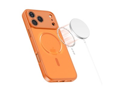 Capa Tech-Protect BasicMag MagSafe para iPhone 17 Pro - Laranja Capa Tech-Protect BasicMag MagSafe para iPhone 17 Pro - Laranja