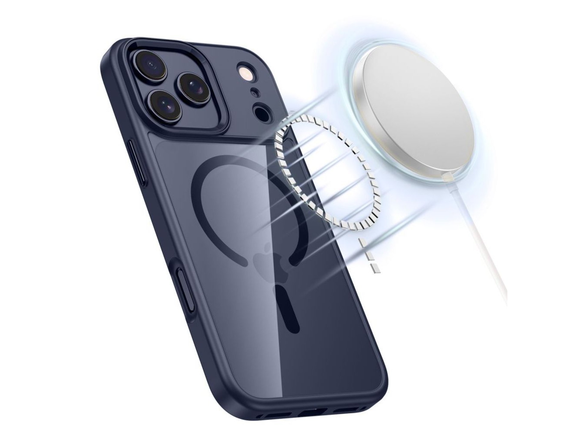 Funda Tech-Protect MagMat MagSafe para iPhone 17 Pro Max - Transparente - Azul marino