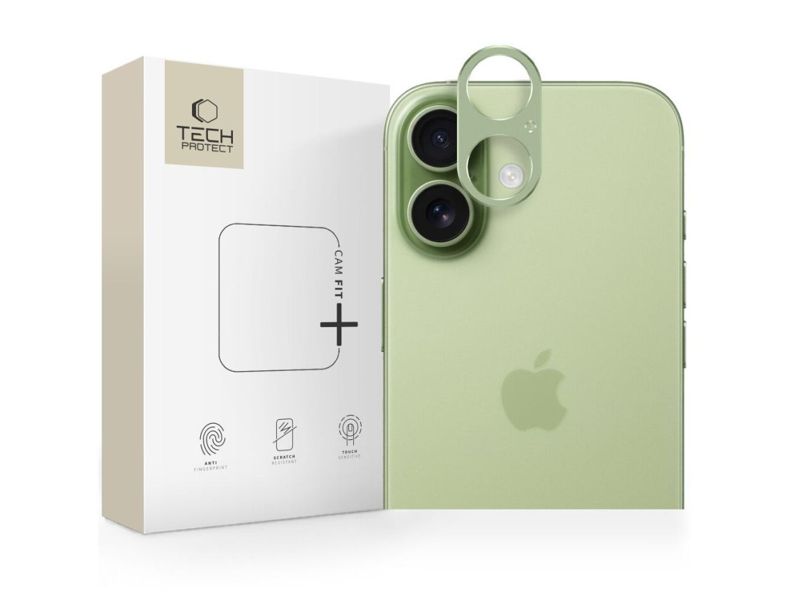 Protector de pantalla de cristal Tech-Protect Camalloy Fit+ para iPhone 17 - Verde