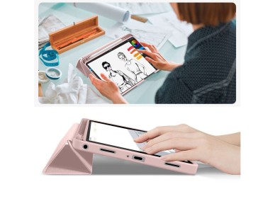 Capa TechProtect SmartCase Pen para Samsung Galaxy Tab A9 / A11 8.7 X110 / X115 / X133 / X135 - rosa