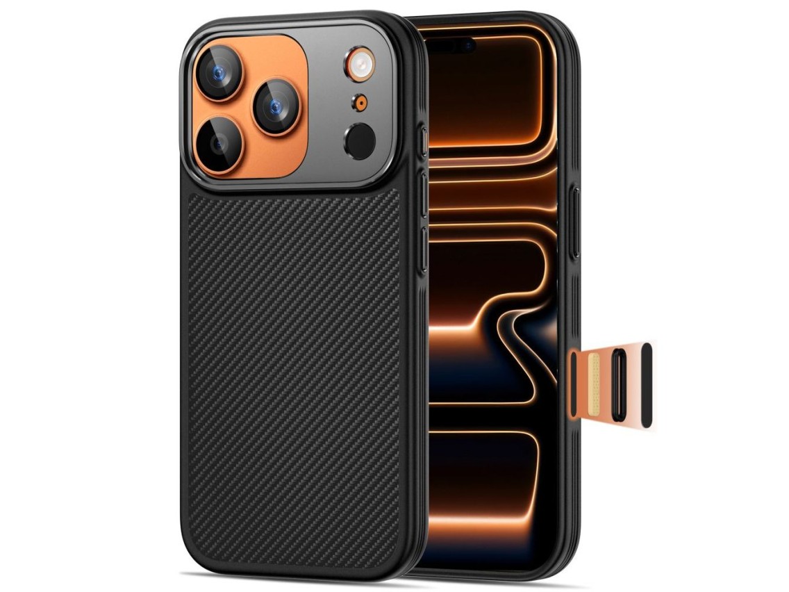 Tech-Protect Kevlar Aramid MagSafe case for iPhone 17 Pro - black