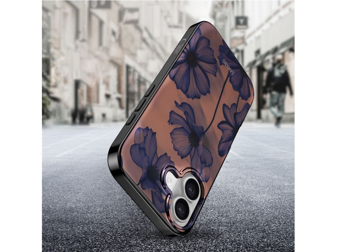 Funda Tech-Protect Lamano MagSafe para iPhone 17 - marr�n-morado