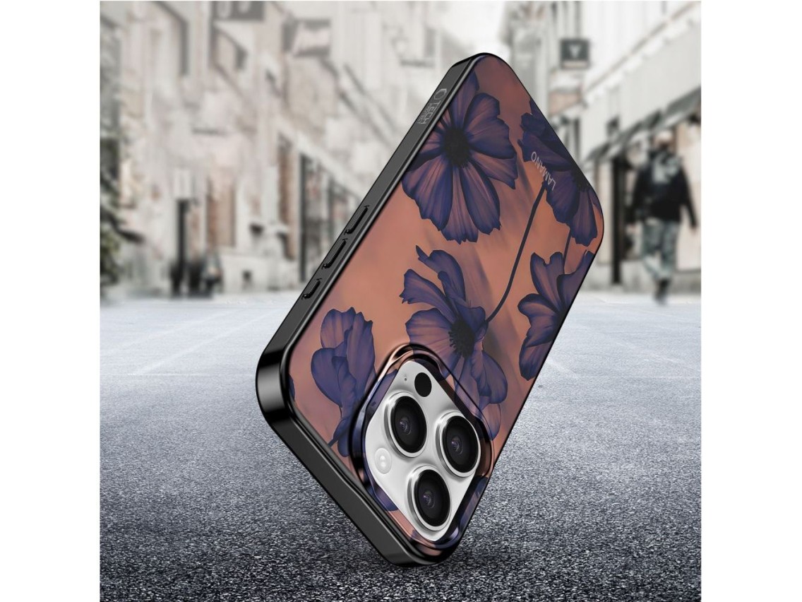 Capa Tech-Protect Lamano MagSafe para iPhone 16 Pro Max - marrom-roxo