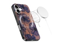 Funda Tech-Protect Lamano MagSafe para iPhone 16 - marr�n-morado