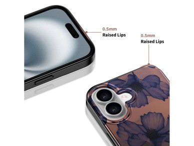 Capa Tech-Protect Lamano MagSafe para iPhone 16 - marrom-roxo