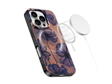 Tech-Protect Lamano MagSafe case for iPhone 16 Pro - brown-purple Tech-Protect Lamano MagSafe case for iPhone 16 Pro - brown-purple