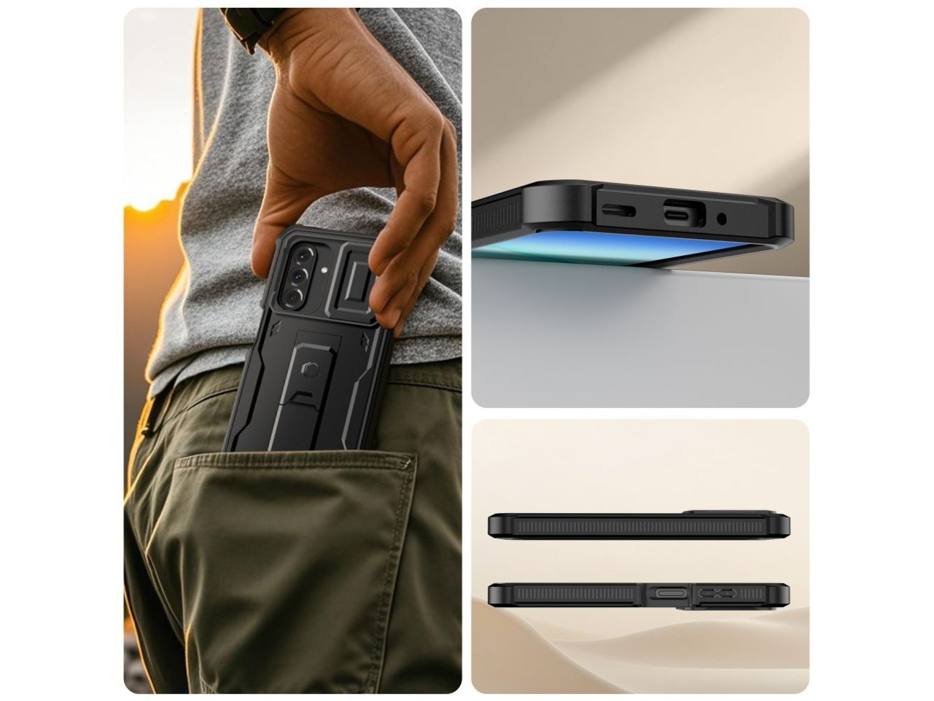 Capa Tech-Protect Kevlar Cam+ para Samsung Galaxy A17 4G/5G - Preta