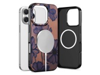Funda Tech-Protect Lamano MagSafe para iPhone 16 Pro - marrón-morado Funda Tech-Protect Lamano MagSafe para iPhone 16 Pro - marrón-morado