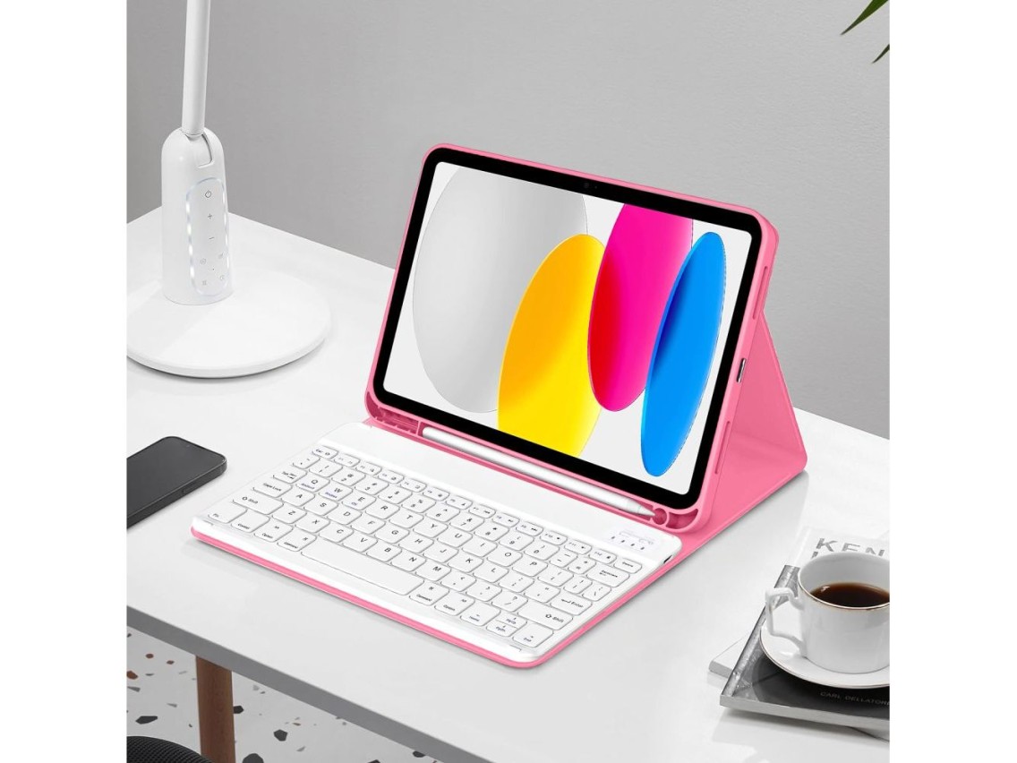 Capa Tech-Protect SC Pen para iPad 10.9” (2022) / 11” (2025) - Rosa