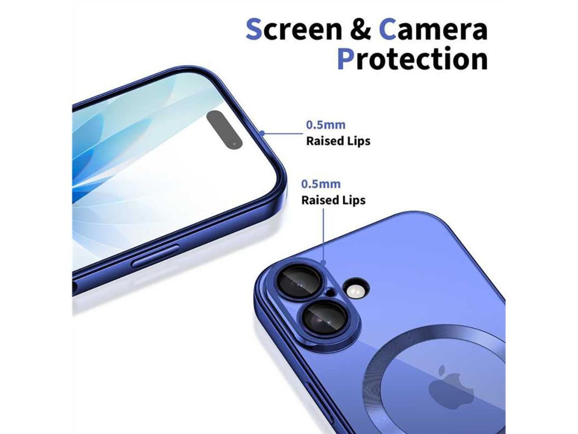 Tech-Protect MagFlex MagSafe Case for iPhone 17 - Clear Navy Blue