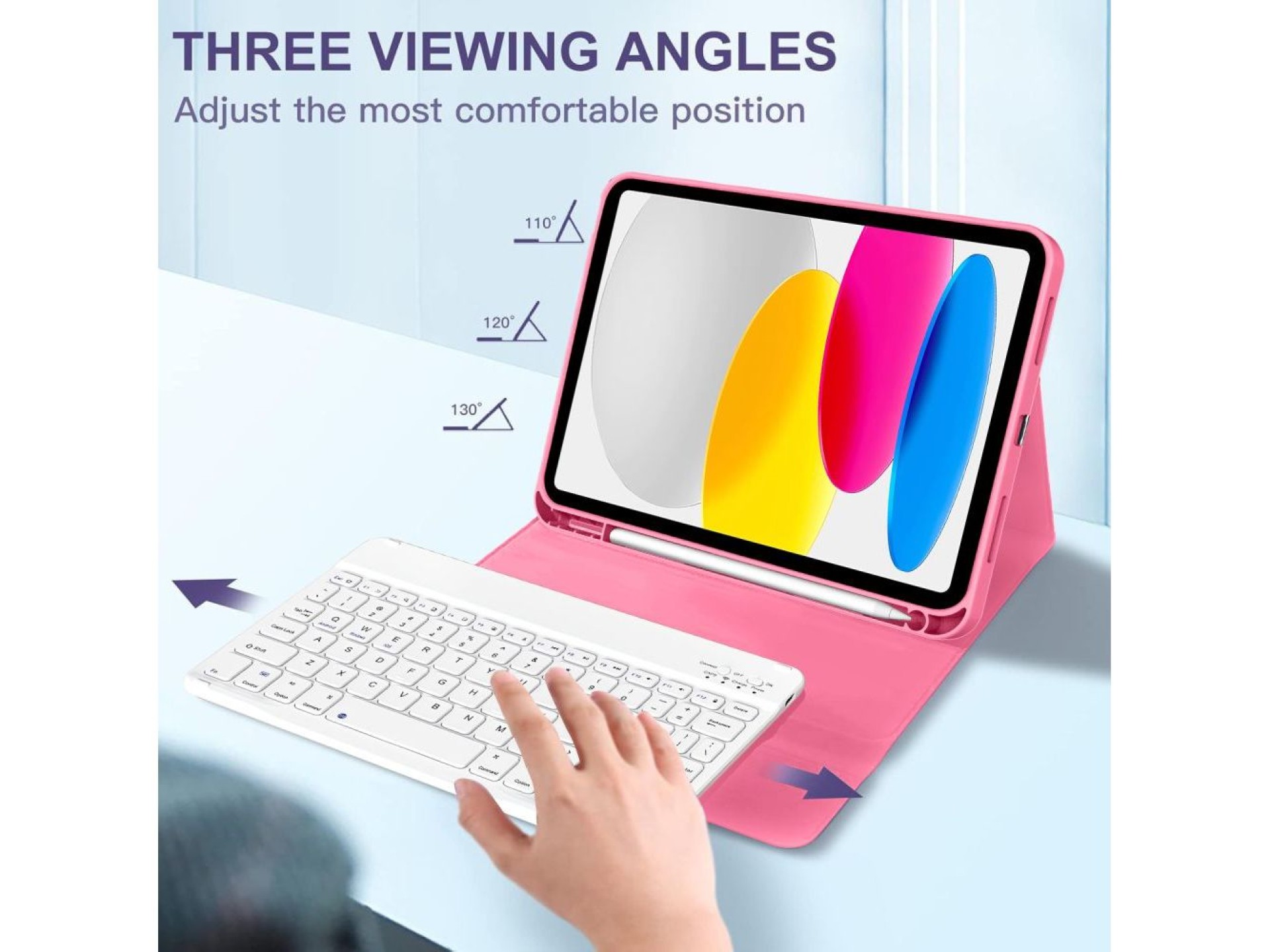 Capa Tech-Protect SC Pen para iPad 10.9” (2022) / 11” (2025) - Rosa