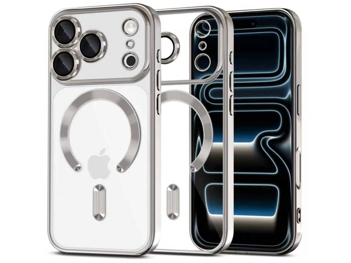 Funda Tech-Protect MagFlex MagSafe para iPhone 17 Pro - plateada transparente
