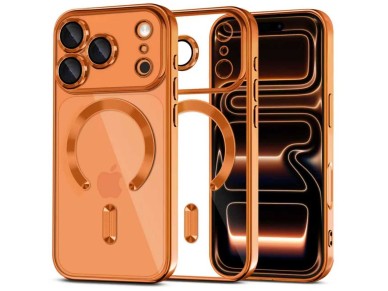 Tech-Protect MagFlex MagSafe Case for iPhone 17 Pro - Transparent Orange Tech-Protect MagFlex MagSafe Case for iPhone 17 Pro - Transparent Orange