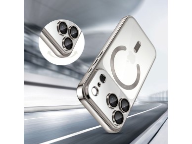 Tech-Protect MagFlex MagSafe case for iPhone 17 Pro - transparent silver Tech-Protect MagFlex MagSafe case for iPhone 17 Pro - transparent silver