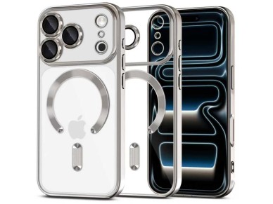 Tech-Protect MagFlex MagSafe Case for iPhone 17 Pro Max - Clear Silver Tech-Protect MagFlex MagSafe Case for iPhone 17 Pro Max - Clear Silver