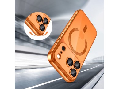Tech-Protect MagFlex MagSafe Case for iPhone 17 Pro - Transparent Orange Tech-Protect MagFlex MagSafe Case for iPhone 17 Pro - Transparent Orange