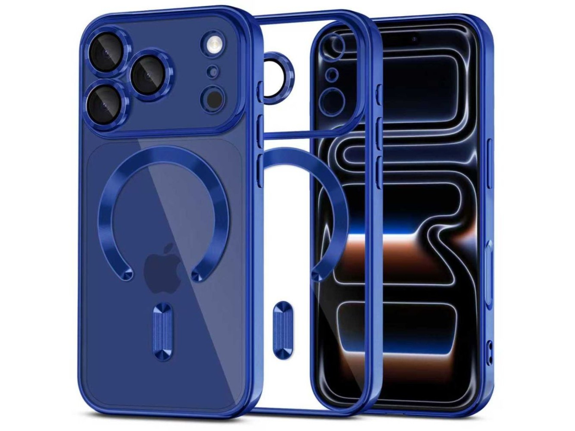 Funda Tech-Protect MagFlex MagSafe para iPhone 17 Pro - Azul marino transparente