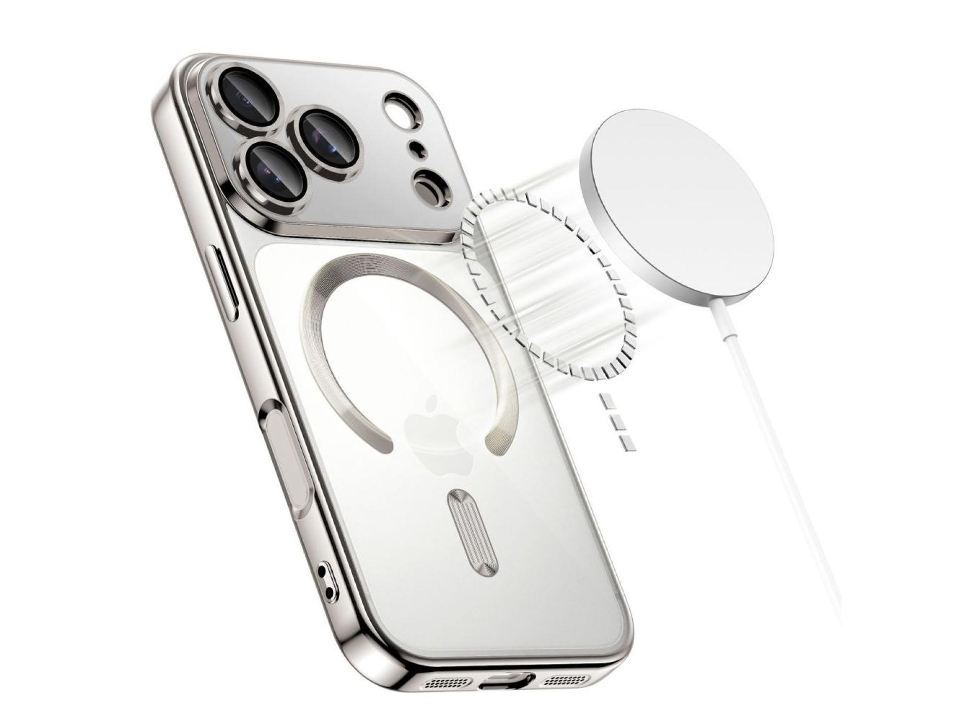 Tech-Protect MagFlex MagSafe Case for iPhone 17 Pro Max - Clear Silver