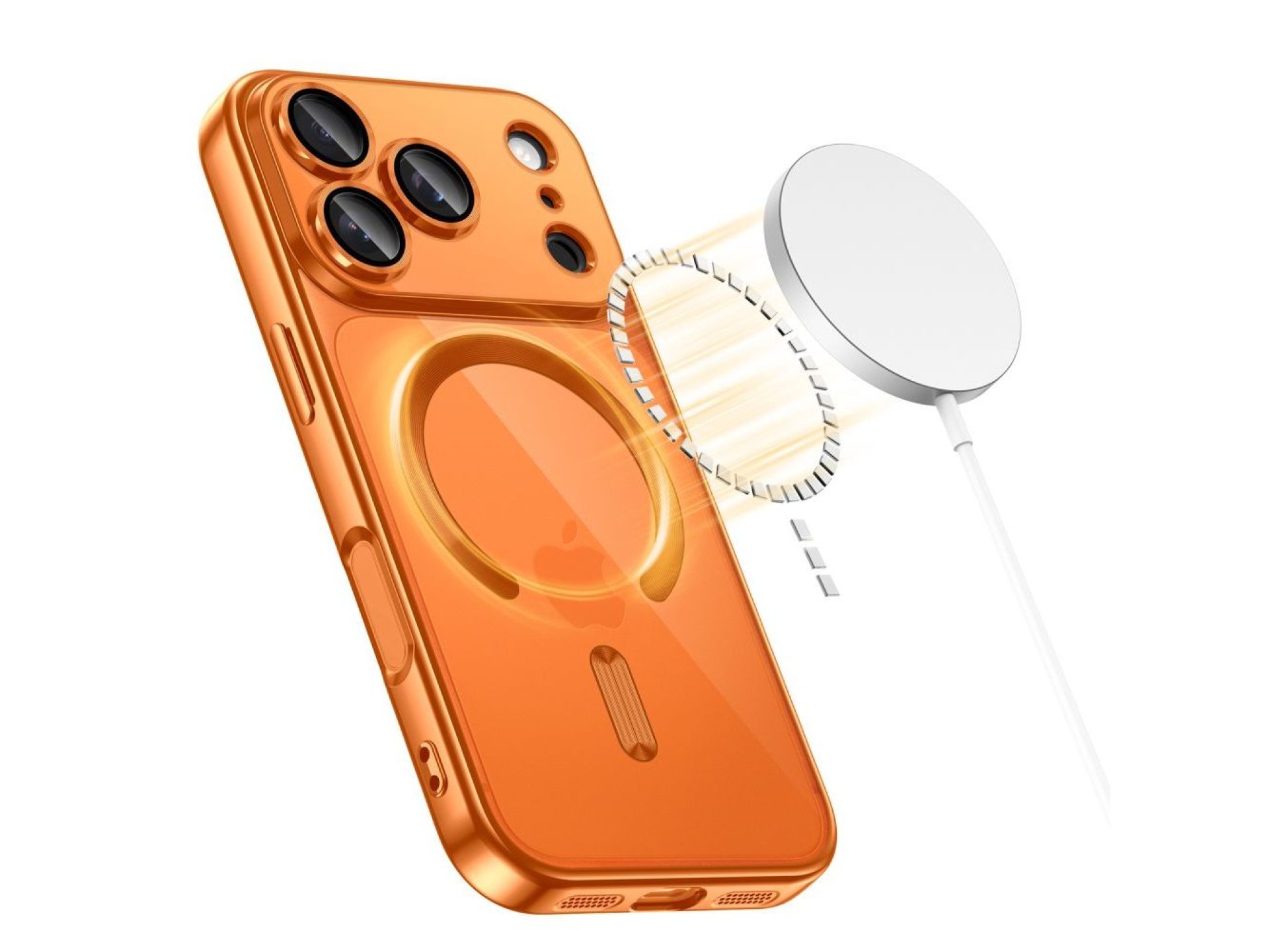 Tech-Protect MagFlex MagSafe Case for iPhone 17 Pro - Transparent Orange