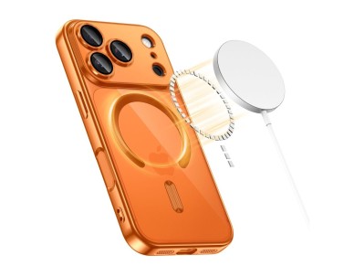 Tech-Protect MagFlex MagSafe Case for iPhone 17 Pro - Transparent Orange Tech-Protect MagFlex MagSafe Case for iPhone 17 Pro - Transparent Orange