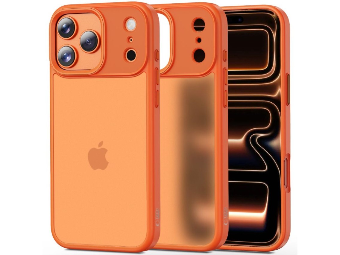 Tech-Protect MagMat case for iPhone 17 Pro - orange and matte