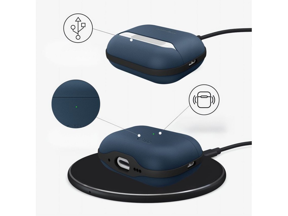 Tech-Protect NaturalFit Case for AirPods Pro 3 - Navy Blue