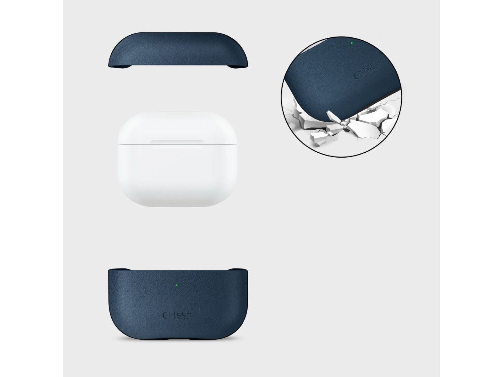 Tech-Protect NaturalFit Case for AirPods Pro 3 - Navy Blue