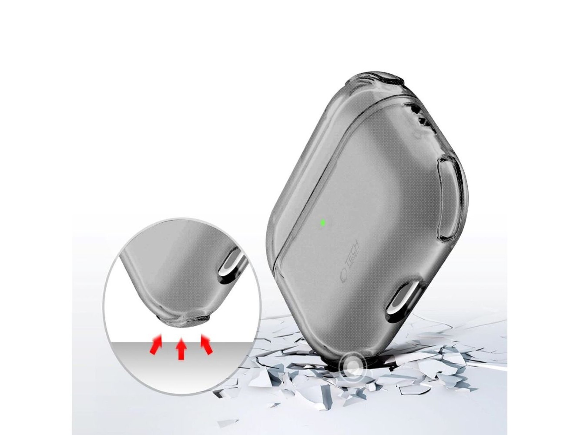 Capa Tech-Protect Bounce para AirPods Pro 3 - Translúcida