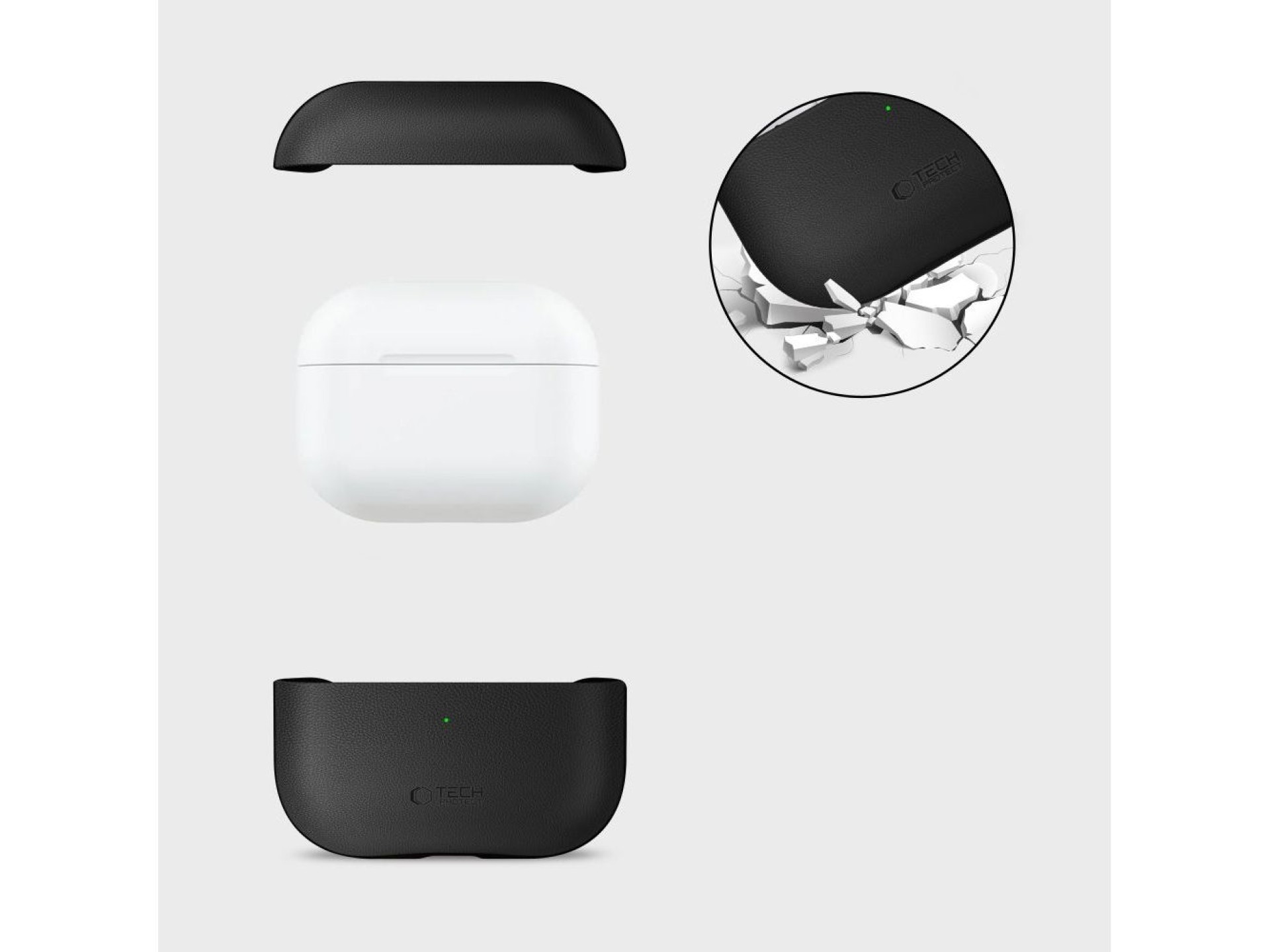 Capa Tech-Protect NaturalFit para AirPods Pro 3 - Preta